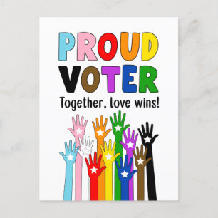 Proud Voter - Samen, liefde wint! Briefkaart
