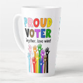 Proud Voter - Samen, liefde wint! Latte Mok (Linkerhoek)