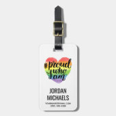 Proud wie ik ben bagagelabel (Voorkant verticaal)