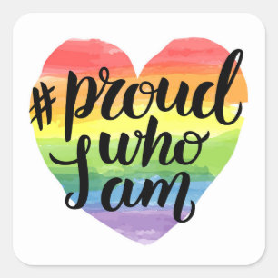 Proud wie ik ben vierkante sticker