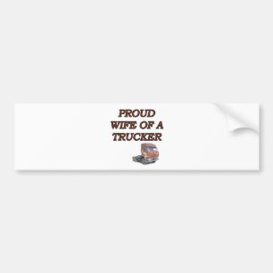 PROUD WIFE TRUCKER BUMPERSTICKER
