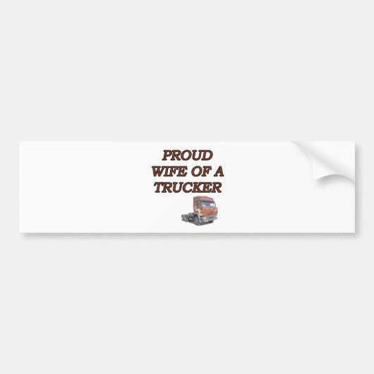 PROUD WIFE TRUCKER BUMPERSTICKER (Voorkant)