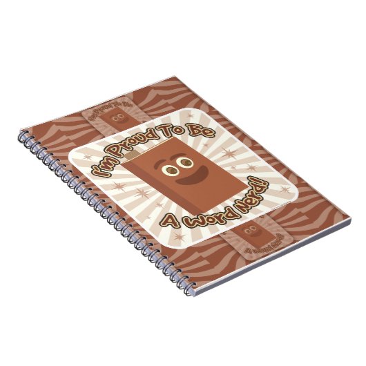 Proud Word Nerd Pattern Slogan Notitieboek (Rechterzijde)
