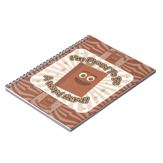 Proud Word Nerd Pattern Slogan Notitieboek (Linkerzijde)