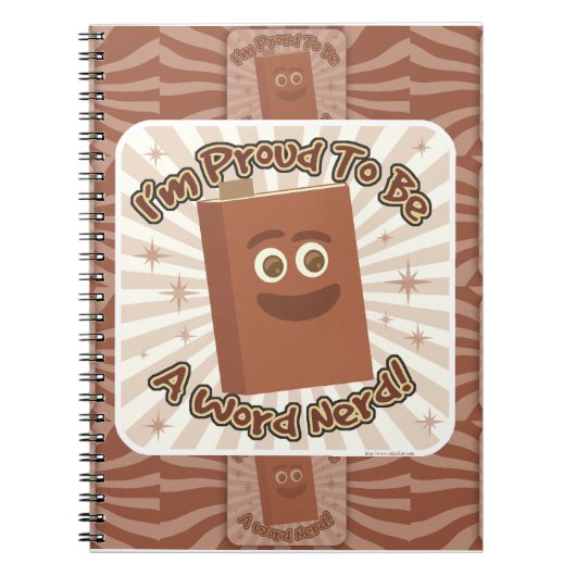 Proud Word Nerd Pattern Slogan Notitieboek (Voorkant)