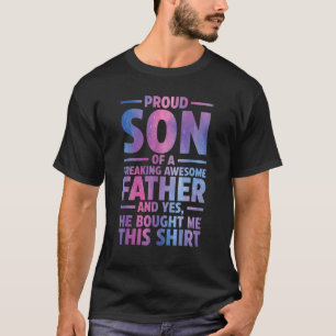 Proud zoon van een vrijmakende Geweldige vaders fa T-shirt
