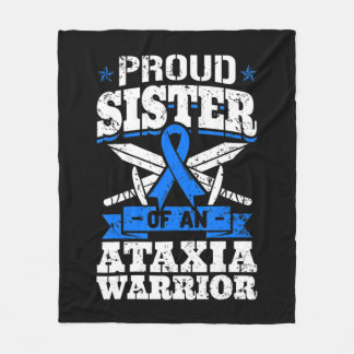 Proud zuster van een Ataxia Warrior Awareness Ribb Fleece Deken