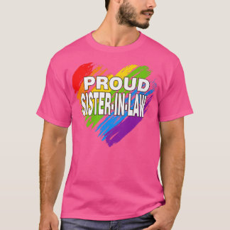 Proud zusterInLaw LGBT Rainbow Gay Pride Women's T-shirt