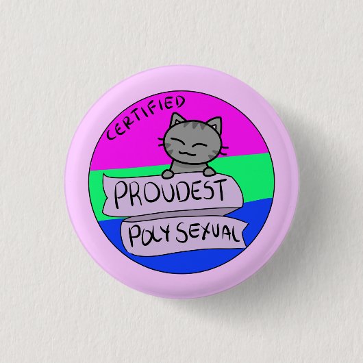 Proudest Polyseksueel Ronde Button 3,2 Cm (Voorkant)