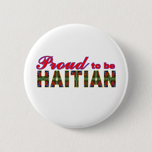 proudhaïtiaan02r ronde button 5,7 cm (Voorkant)