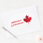 Proudly Canadian Patch Ovale Sticker (Envelop)