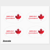 Proudly Canadian Patch Ovale Sticker (Vel)