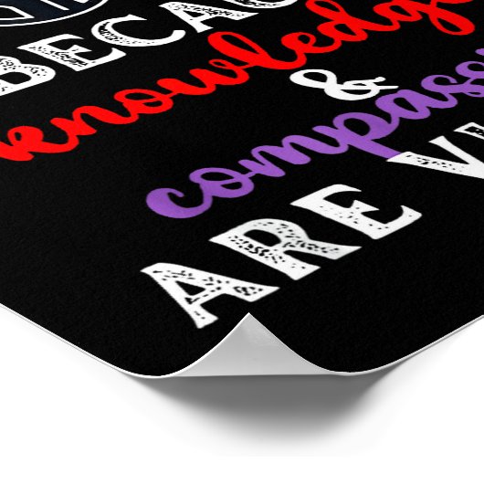 Proudly Woke Because Knowledge Comon Are Virtues Poster (Hoek)