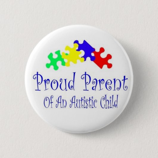 ProudParentPuzzleshirt Ronde Button 5,7 Cm (Voorkant)