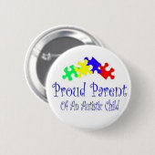ProudParentPuzzleshirt Ronde Button 5,7 Cm (Voorkant /achterkant)
