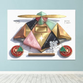 Proun Artifact: The Astral Pilot Geometry Canvas Afdruk (Insitu (Houten vloer))