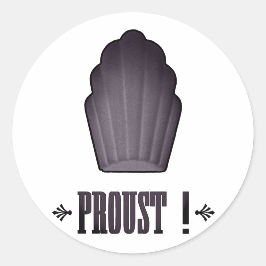 Proust! Ronde Sticker (Voorkant)