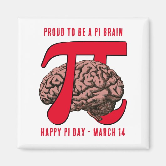 PROUT OM EEN PI BRAIN Pi-dag TE ZIJN Magneet (Voorkant)