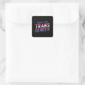 Proute transgender vierkante sticker (Tas)