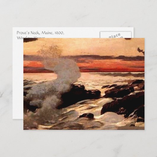 Prout's Neck van Winslow Homer Briefkaart (Voorkant / Achterkant)