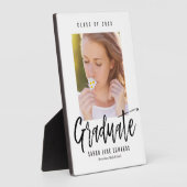 Prouwerig geborsteld Afstuderen Foto Plaque Fotoplaat (Zijkant)