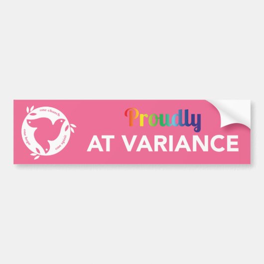 Prouwig bij variantie bumpersticker (Voorkant)