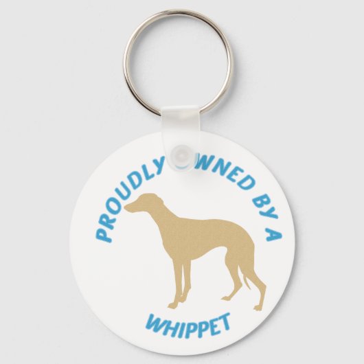 Prouwig Eigendom van een Whippet Sleutelhanger (Voorkant)