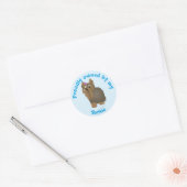 Prouwig Eigendom van een Yorkie Ronde Sticker (Envelop)