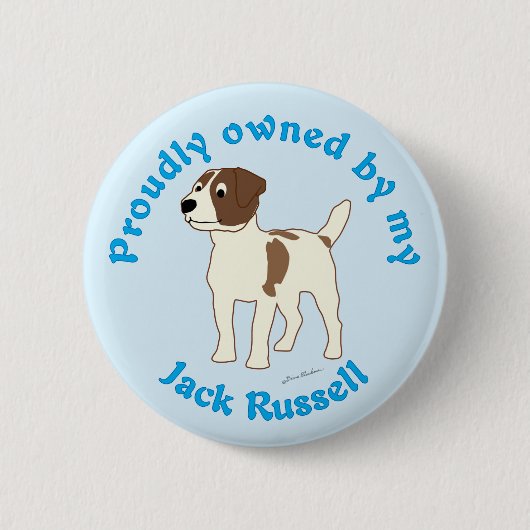 Prouwig Eigendom van mijn Jack Russell Terrier Ronde Button 5,7 Cm (Voorkant)