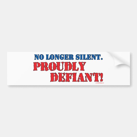 Prouwly Defiant 2 Bumpersticker (Voorkant)
