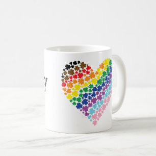 Prouwly Irish Rainbow Shamrock Heart Koffiemok
