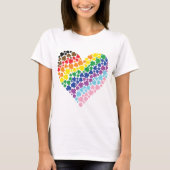 Prouwly Irish Rainbow Shamrock Heart T-shirt (Voorkant)