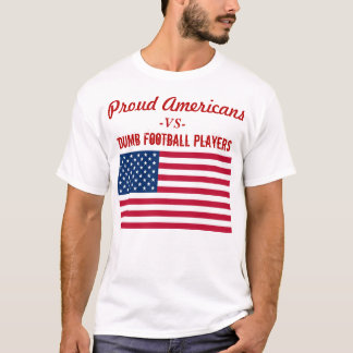Prouze Amerikanen staan lafaards Kneel T-shirt