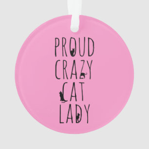 Prouze, gekke kat-dame ornament