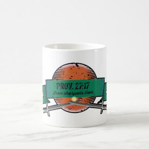 Prov. 27:17 IJzer Sharpens IJzeren Grunge Versie Koffiemok