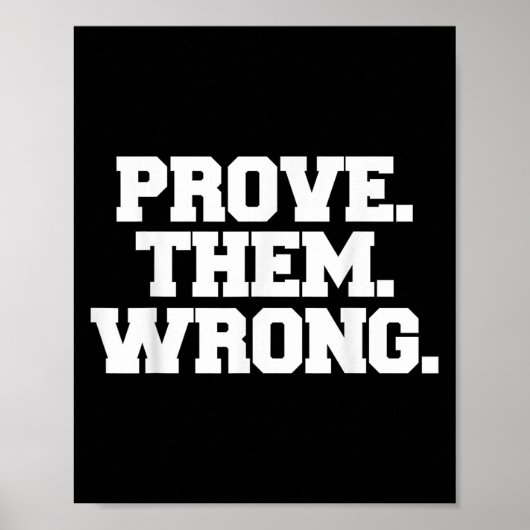 Prove Them Wrong Athlete Srt Gym Motivation Poster (Voorkant)