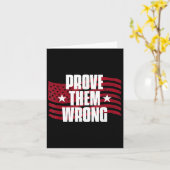 Prove Them Wrong Insrational Saying Motivational W Kaart (Gele Bloem)