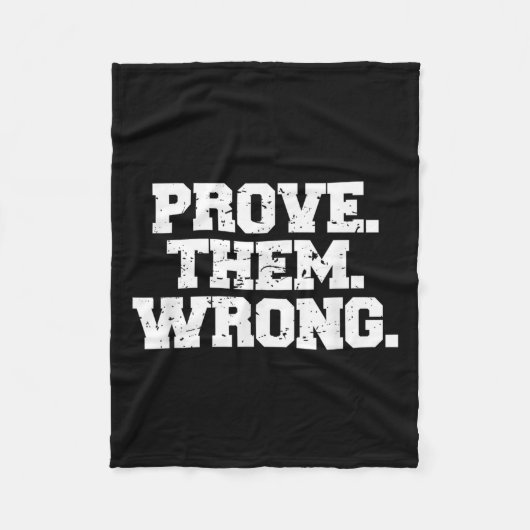 Prove Them Wrong Workout Training Motivation Logo  Fleece Deken (Voorkant)