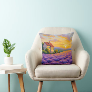 Provençaalse Lavendel Sunset Pillow Kussen