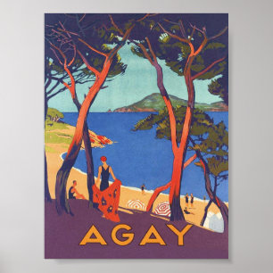 Provence Alpes Cote d'Azur France Vintage Travel Poster