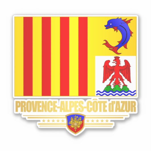 Provence-Alpes-Cote d'Azur Sticker (Voorkant)