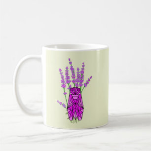 Provence avec cigale et lavande sur tasse à café.