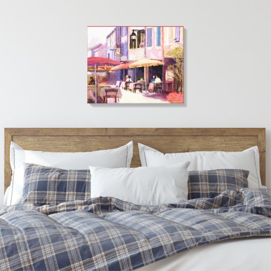 Provence Cafe Canvas Afdruk (Insitu (Slaapkamer))