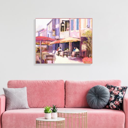 Provence Cafe Canvas Afdruk (Insitu (Woonkamer))
