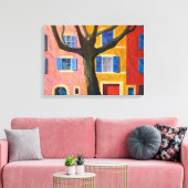 Provence en Plataan Canvas Afdruk (Insitu (Woonkamer))