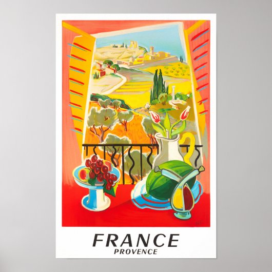 Provence France vintage Poster (Voorkant)