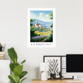 Provence - Frankrijk - illustratie Poster (Thuiskantoor)