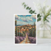 Provence Frankrijk Kunst Vintage Reizen Briefkaart (Staand voorkant)