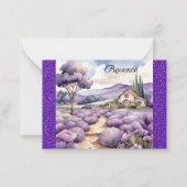 Provence Frankrijk Lavendel veld Waterverf Notitiekaartje (Voorkant)