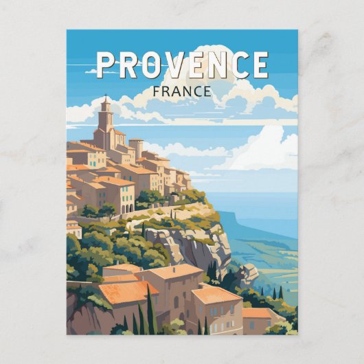 Provence Frankrijk Reizen Kunst Vintage Briefkaart (Voorkant)